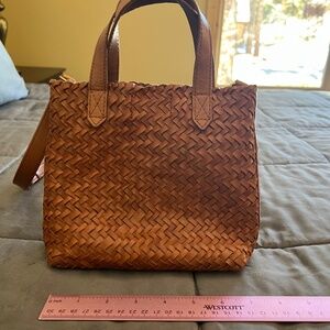 Made well Woven Leather Crossbody Handbag